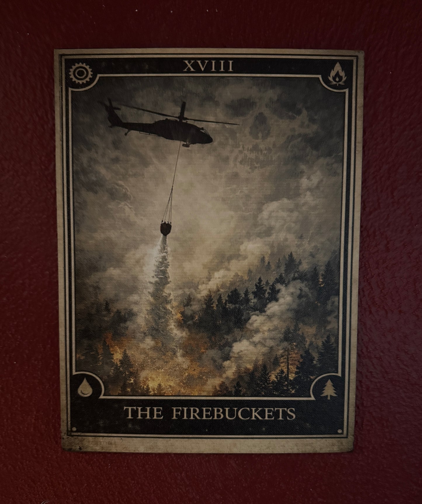 The Firebuckets | 9x12 Canvas Print