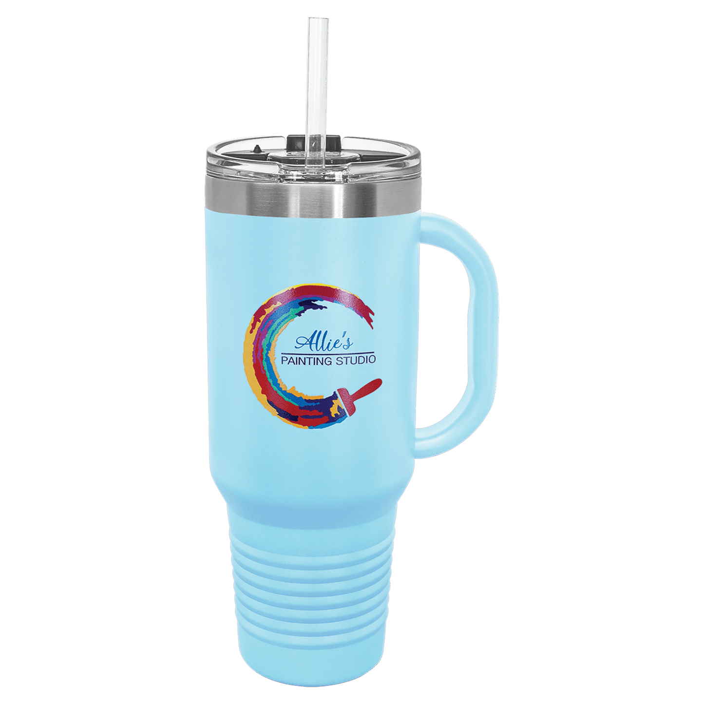 Camel 40 oz. Travel Mug with Handle, Straw Included