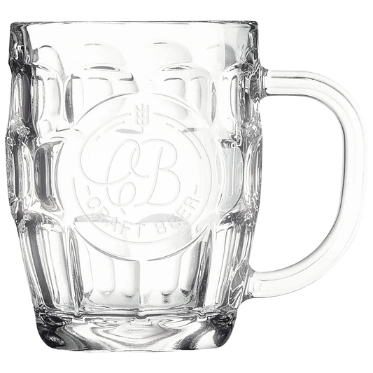 20 oz. Beer Mug with Oval Engraving Area and Handle