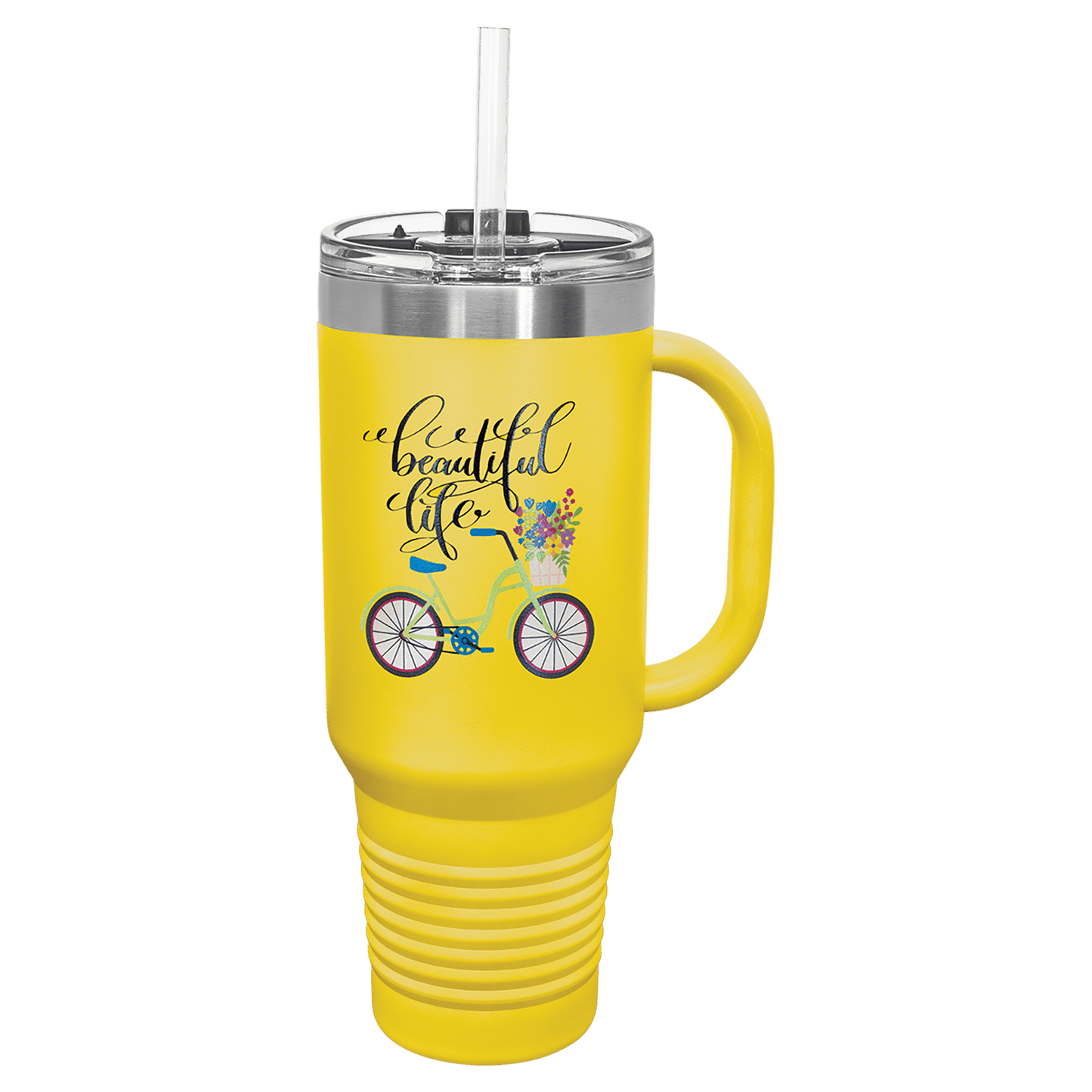 Camel 40 oz. Travel Mug with Handle, Straw Included